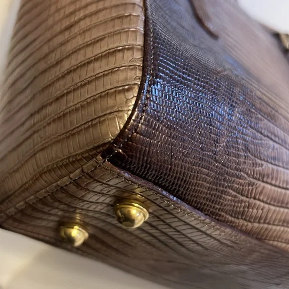 Brahmin Mini Arno Sable Lizard Fashion